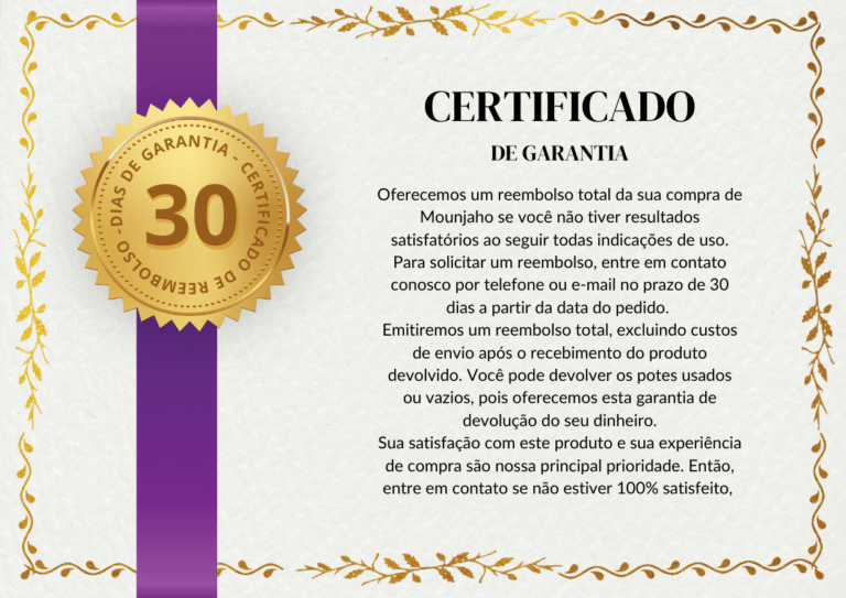 Certificado - Garantia